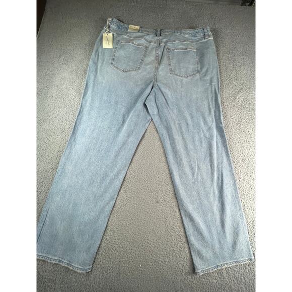 Universal Thread Jeans Womens 24 Blue Embellished Studded High Rise Wide Leg NWT - Picture 7 of 9